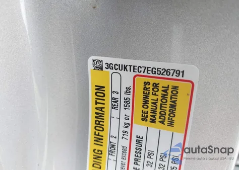 2014 Chevrolet Silverado 1500 High Country z USA, uszkodzony, nr VIN 3GCUKTEC7EG526791